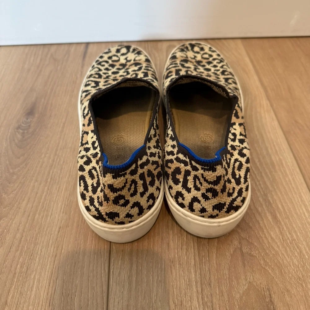 Rothy’s Leopard Print Slip-On Sneakers Womens Size 9 Casual Everyday Walking - Picture 4 of 8